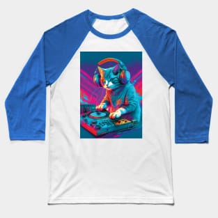 DJ Cat party Baseball T-Shirt
